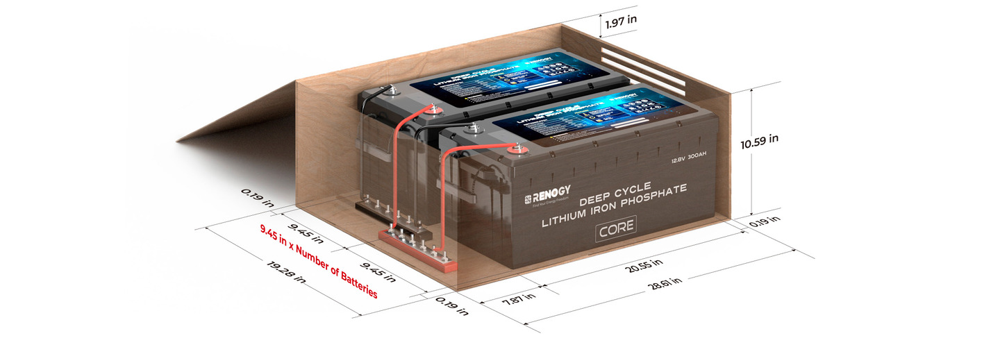 12.8V 300Ah Deep Cycle Lithium Iron Core Series Battery