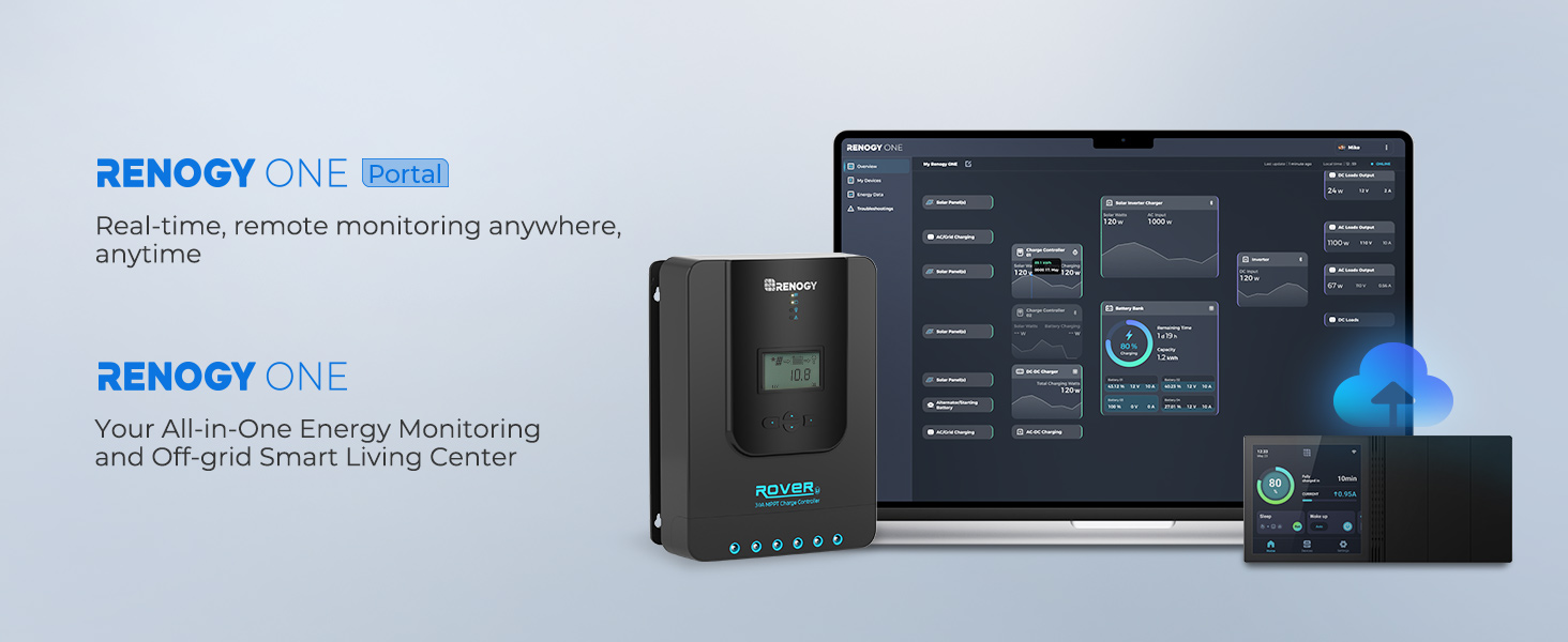 Renogy Solar Controller with Multiple Battery Compatibility