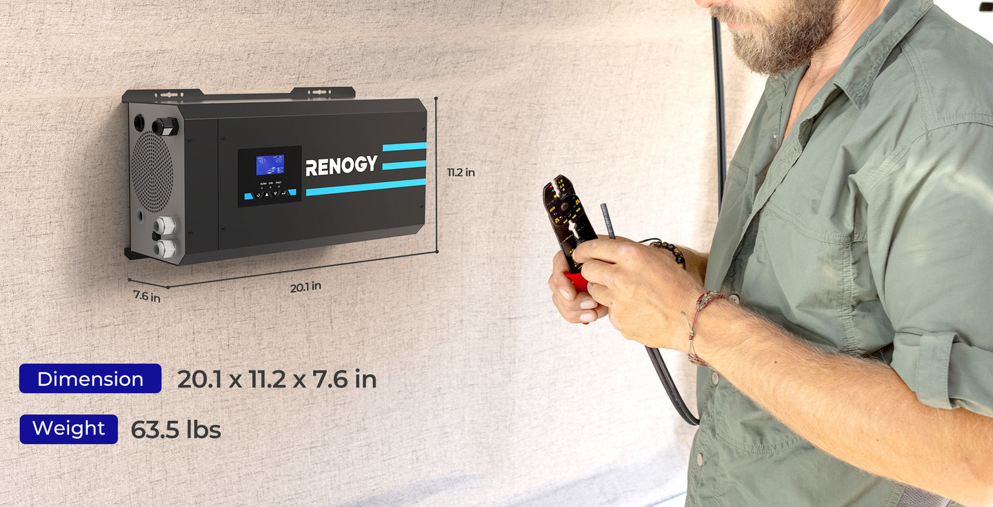 3000W 12V Display Renogy Pure Sine Wave Inverter Operation