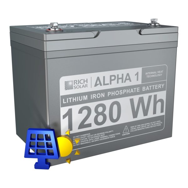 Alpha 1 LifePO4 12.8V 100Ah Iron Phosphate Battery