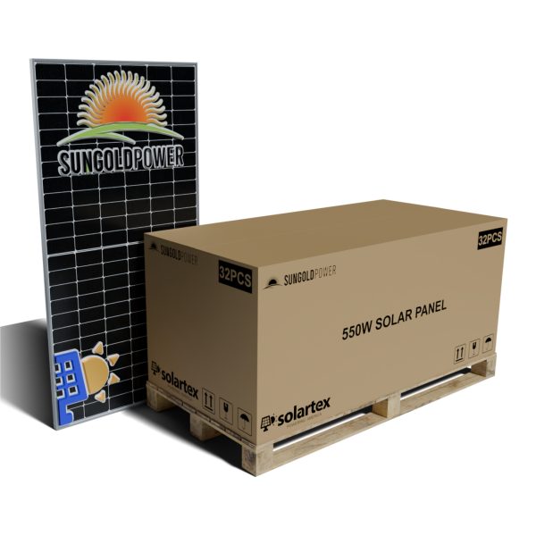 32PCS Full Pallet 550W Monocrystalline SunGoldPower