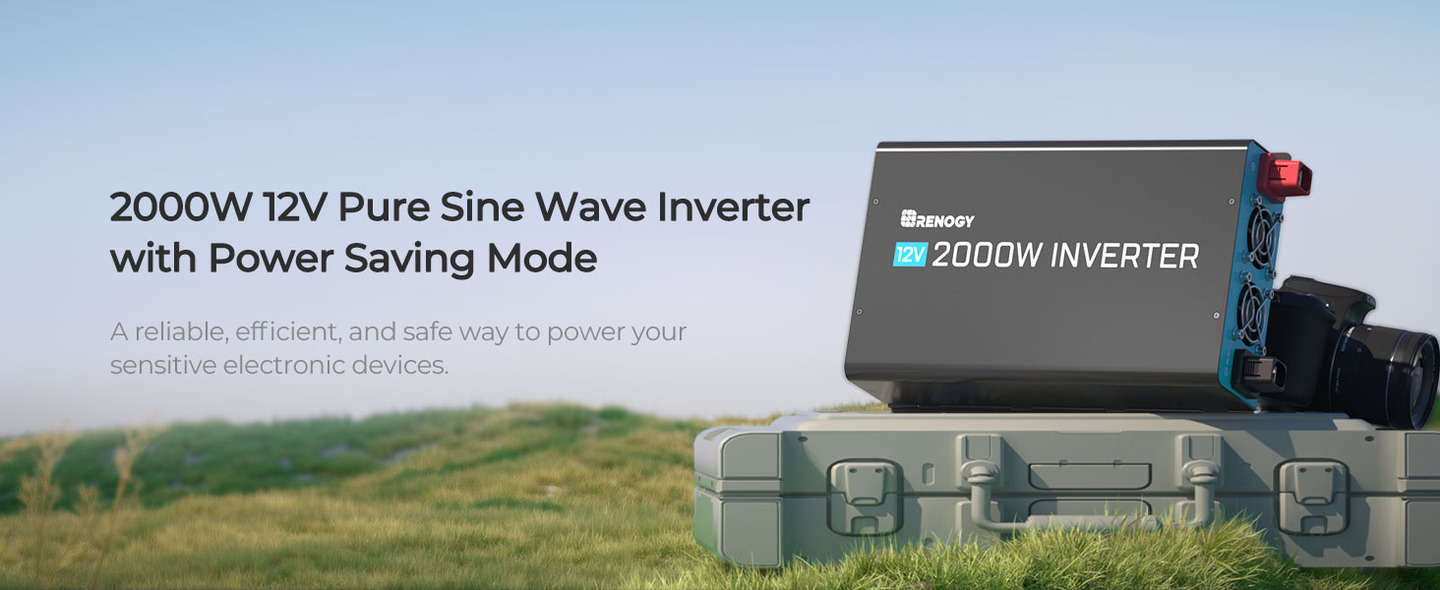 Renogy 2000W 12V Pure Sine Wave Inverter with Power Saving Mode