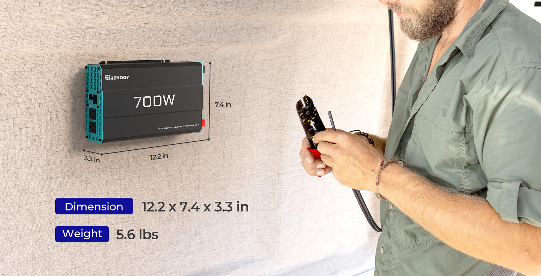 Renogy 700W Inverter - Versatile Power