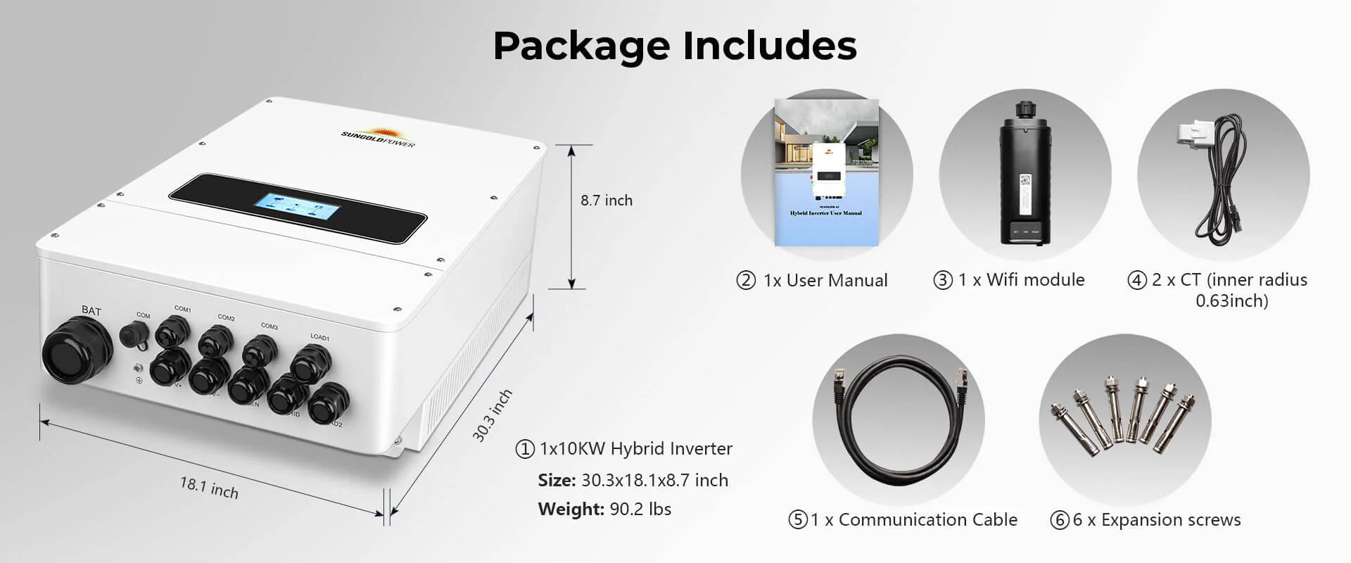 SunGoldPower inverter outdoor installation