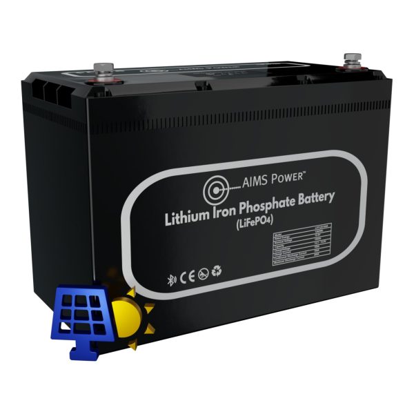 12.8V 104Ah LifePo4 Lithium Battery AIMS Power