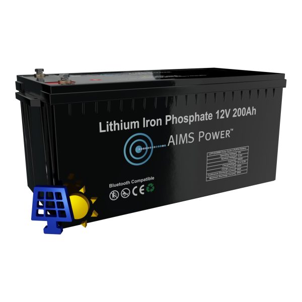 12.8V 200Ah LifePo4 Lithium Battery AIMS Power