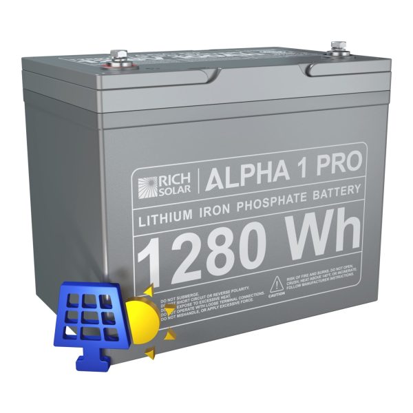 ALPHA 1 PRO RichSolar 12V 100Ah LiFePO4 Battery