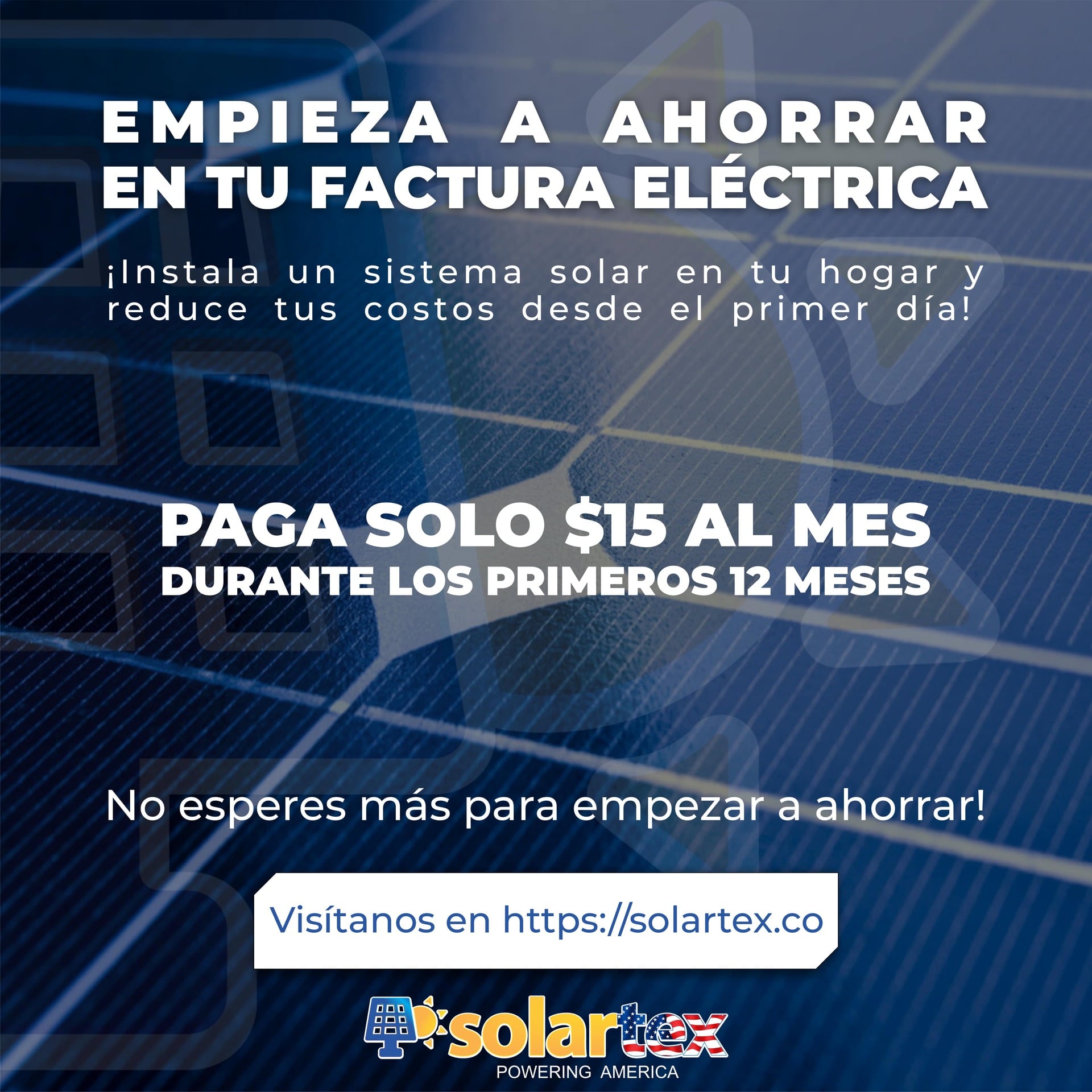 Vista de paneles solares sobre un techo residencial